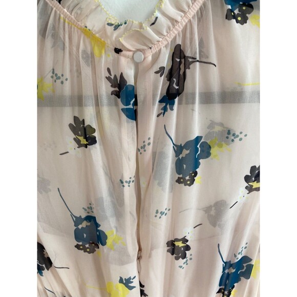 Self-Portrait Blush- Pink Asymmetric Graphic Floral Print Dress Size 6 NWOT - Picture 6 of 12